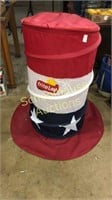 Giant Uncle Sam’s hat Frito Lay label collapsible