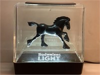 Budweiser Lighted Horse In Case, 10in X 10in