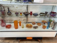 Vintage Carnival Glass Decor: Vases, Bowls etc