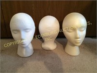 LOT - STYROFOAM WIG STANDS