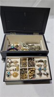 Estate jewelry box full of jewelry