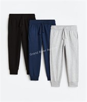 H&M 3-Pack Joggers 7-8Y