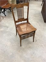 Beautiful oak chair with cane bottom. Great