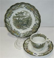 Ridgway,Straffordshire Plate,Cup & Saucer