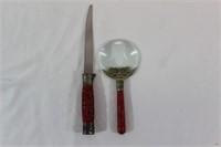 Chinese Cinnabar Magnifier & Letter Opener