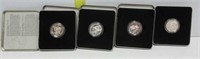 4 X Silver 50ct Sport Coins  Issued By The Mint.