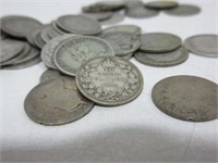 50 Pcs  Silver Dimes  Mainly Back To George V