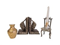 Bookends, Candle Holder and Vase