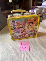 1964 The Flintstones metal lunchbox with thermos