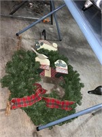 wreath with santa wreath holder