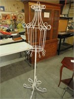 WROUGHT IRON  BIRD CAGE PLANT STAND