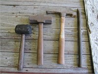 sledge,pick,mallet & chisel