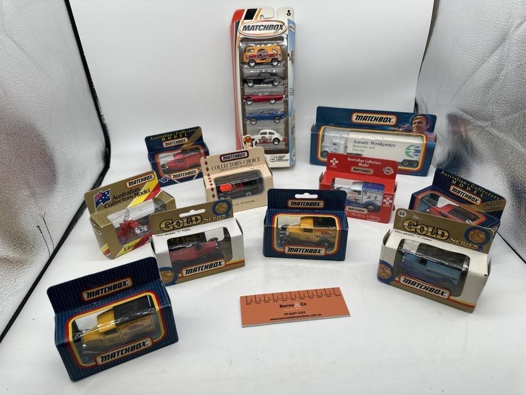 Assorted MATCHBOX cars Inc Truck and Box set