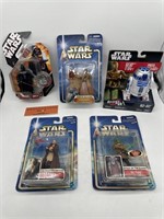 Assorted STAR WARS Collectable figures X5