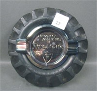 Argentinian Blue Goodyear Ashtray in Rubber Tire