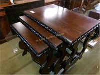 Beautiful Set Of Mahogany Nesting Tables (3)