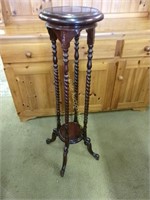 Mahogany Barley Twist Fern Stand