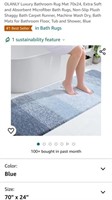 OLANLY Luxury Bathroom Rug Mat 70x24, Extra Soft