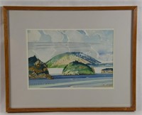 Huntley Brown Watercolor, Lake Superior Whales