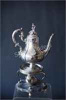 Antique E. Hugo Silver Plate Tea Pot