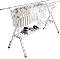 JAUREE Clothes Drying Rack 2 Tiers  Heavy Duty Dry