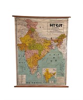 Vintage Educational Map of India