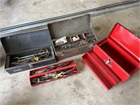 (3) Metal Tool Boxes & Contents