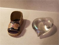 Shoe And Heart Figurines