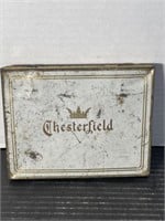 VINTAGE CHESTERFIELD CIGARETTE TIN 4.5T X 5.5W