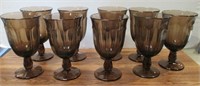 (9) Brown Water Goblets