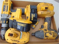 Dewalt drills and batteries. no charger, untested