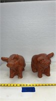 Pottery Pig planters -made in Mexico.Approx .
