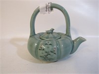 Celedon Tea Pot - 6" Wide x 5.5" Tall