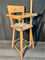 Vtg. Wooden Baby HIgh Chair