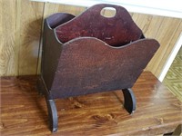 Vintage Wooden Magazine Rack