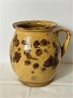Early French Pottery Pitcher ~ Great Colors
