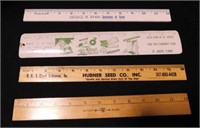 Vintage Hubner Seed West Lebanon Indiana ruler -