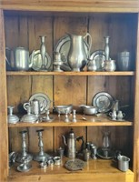 Contents of the pewter cupboard