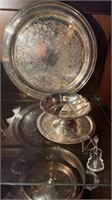 Silver plate tray and more