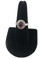 Sterling Silver Amethyst Ring Sz 7