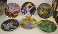 Six 'French Impressionist' display plates
