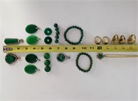 Chinese Green Stone Rings, Bracelets & Pendants