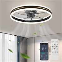 F105 Black-D F105 Black Ceiling Fan with Light