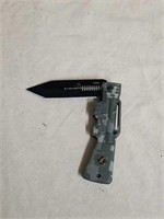 New gun design pocket knife with 3-inch blade
