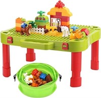 3 in 1 Kids Play Table Set with 42 Blocks