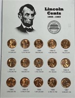 1959-1982 Lincoln Memorial Cent Album - ALL BU