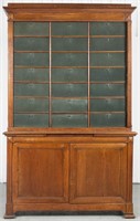 Monumental American Oak Cartonnier Cabinet