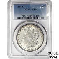 1884-O Morgan Silver Dollar PCGS MS64