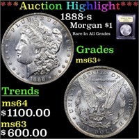 *Highlight* 1888-s Morgan $1 Graded Select+ Unc
