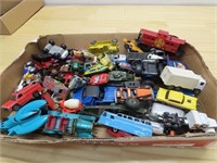 Assorted diecast toy cars & trucks lot.